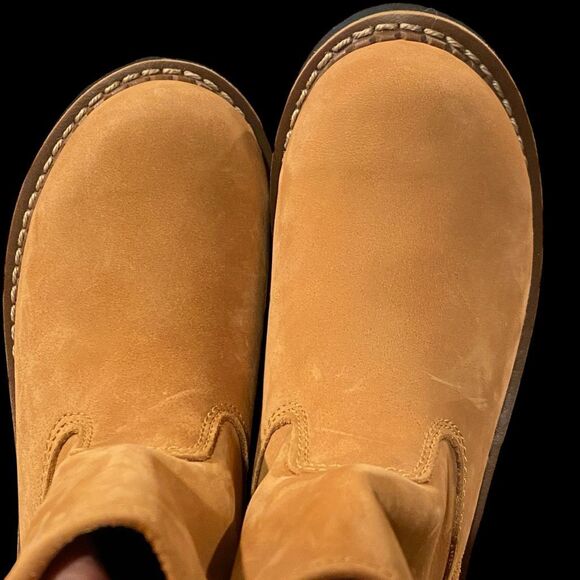 Georgia Boots GB202 Kid's Wellington Round Toe Leather Brown Work Boot Size 4 - Picture 5 of 9